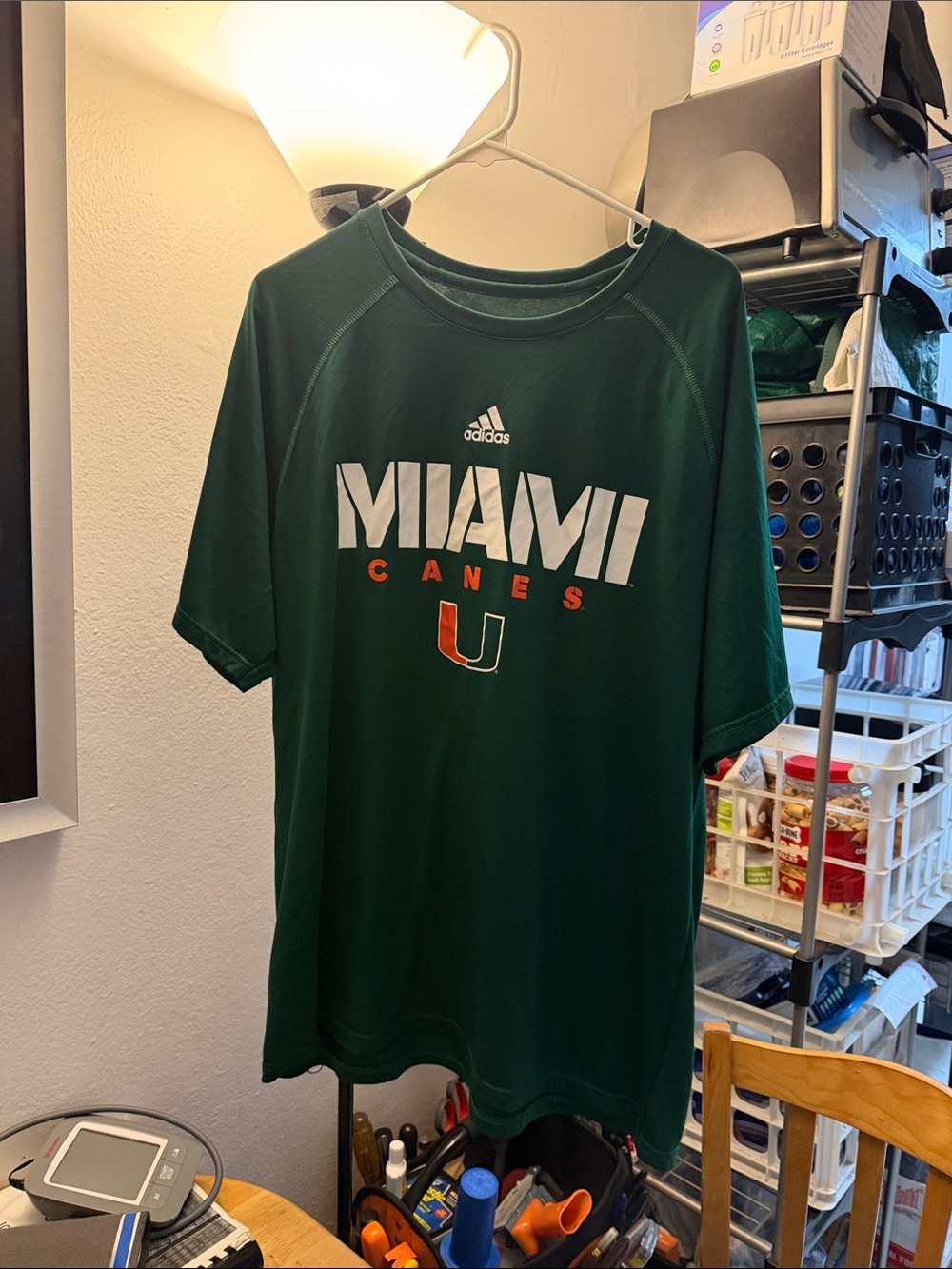 adidas Green Miami Canes Short Sleeve Team Shirt